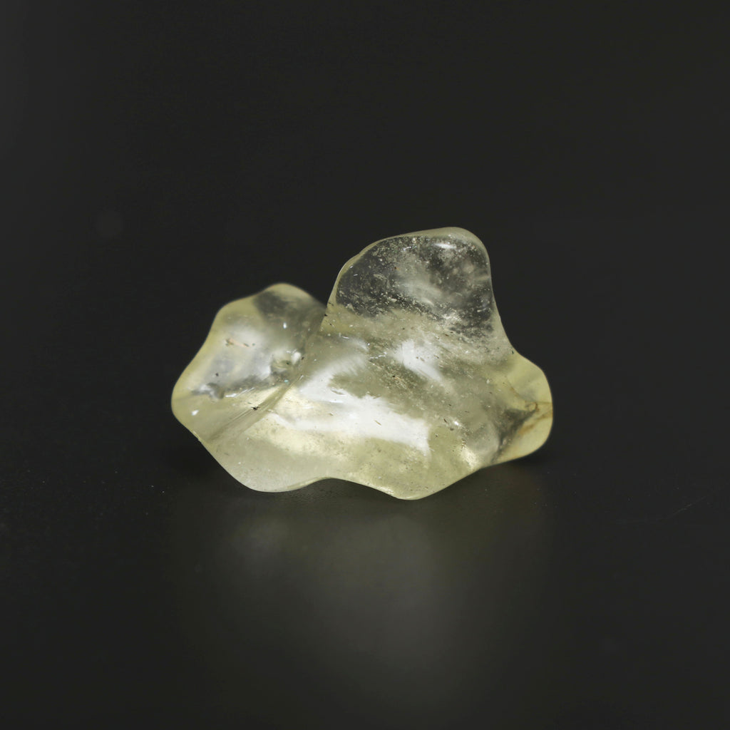 Natural Libyan Desert Glass Smooth Organic Shape Loose Gemstone, 19.5x26.5 mm, Libyan Glass Organic Shape Jewelry Making Gemstone, 1 Piece - National Facets, Gemstone Manufacturer, Natural Gemstones, Gemstone Beads