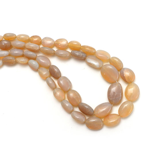 Australian Opal Smooth Tumble Beads, 7.5x9 mm to 12x15 mm, Australian Opal Jewelry Making Beads, 18 Inches Full Strand, Price Per Strand