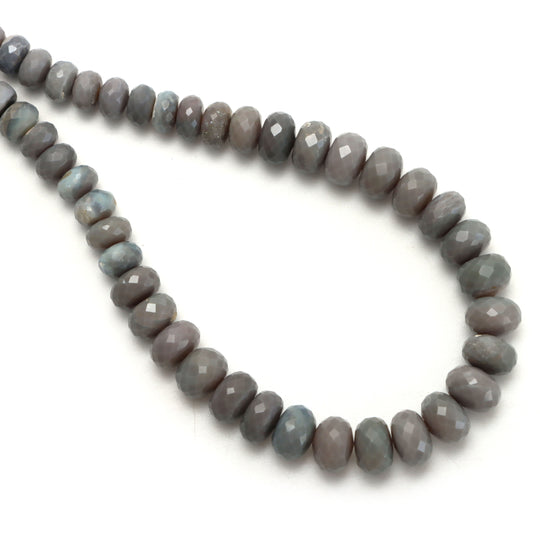 Australian Opal Faceted Rondelle Beads, 6 mm to 10 mm, Australian Opal Jewelry Making Beads, 18 Inches Full Strand, Price Per Strand