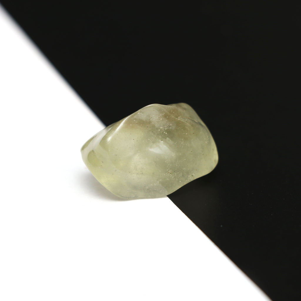 Natural Libyan Desert Glass Smooth Organic Shape Loose Gemstone, 17.5x24.5 mm, Libyan Glass Organic Shape Jewelry Making Gemstone, 1 Piece - National Facets, Gemstone Manufacturer, Natural Gemstones, Gemstone Beads