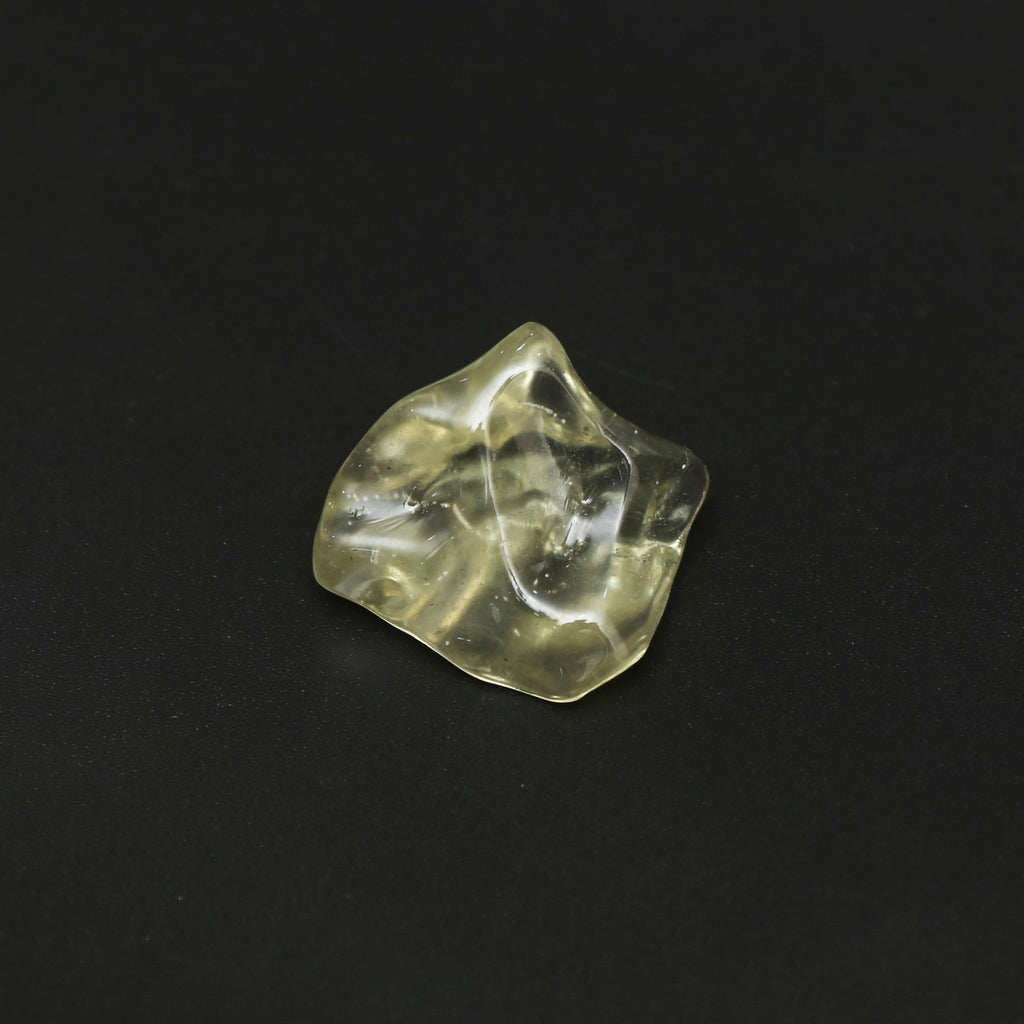 Natural Libyan Desert Glass Smooth Organic Shape Loose Gemstone, 19.5x21.5 mm, Libyan Glass Organic Shape Jewelry Making Gemstone, 1 Piece - National Facets, Gemstone Manufacturer, Natural Gemstones, Gemstone Beads