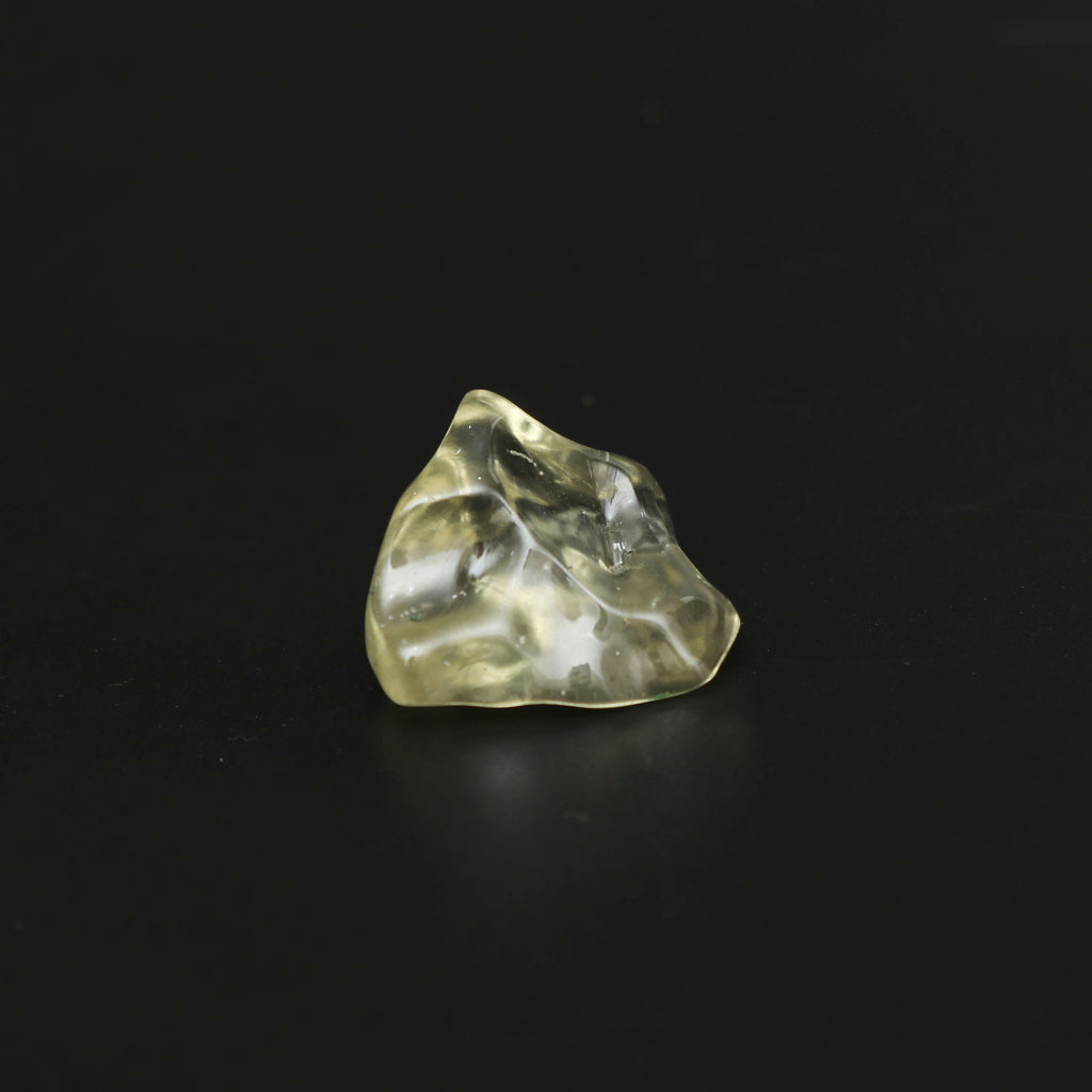 Natural Libyan Desert Glass Smooth Organic Shape Loose Gemstone, 19.5x21.5 mm, Libyan Glass Organic Shape Jewelry Making Gemstone, 1 Piece - National Facets, Gemstone Manufacturer, Natural Gemstones, Gemstone Beads