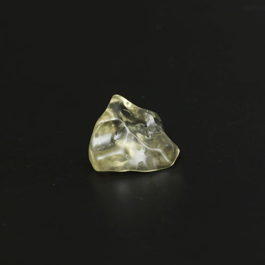 Natural Libyan Desert Glass Smooth Organic Shape Loose Gemstone, 19.5x21.5 mm, Libyan Glass Organic Shape Jewelry Making Gemstone, 1 Piece