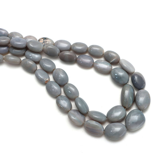 Australian Opal Smooth Tumble Beads, 6.5x7.5 mm to 14x17 mm, Australian Opal Jewelry Making Beads, 18 Inches Full Strand, Price Per Strand