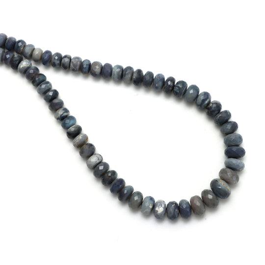 Australian Opal Faceted Rondelle Beads, 6.5 mm to 10.5 mm, Australian Opal Jewelry Making Beads, 18 Inches Full Strand, Price Per Strand