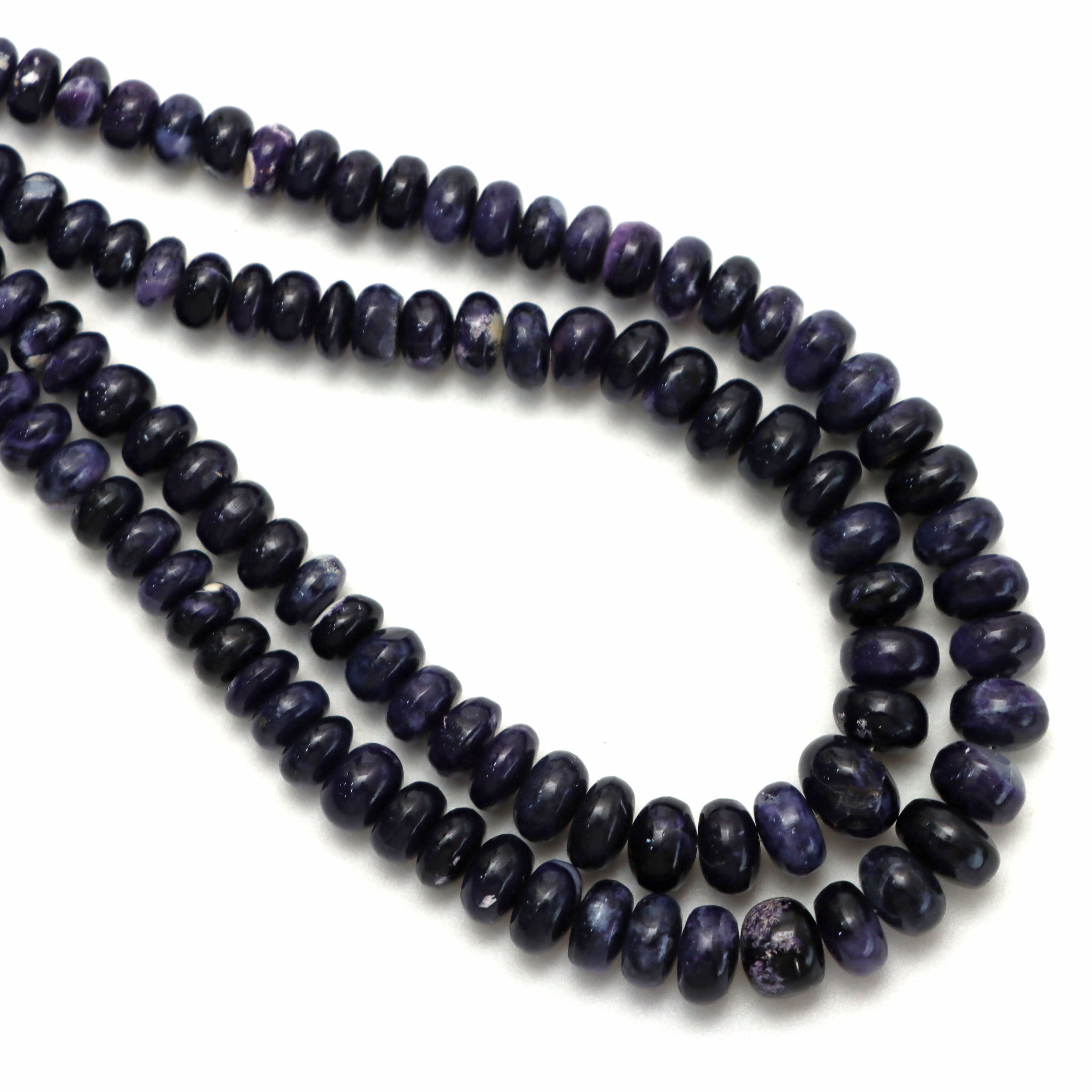 High Quality Genuine Blue Opal Smooth/Faceted Rondelle Beads, 4mm
