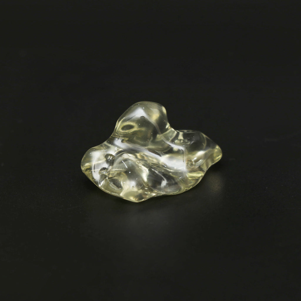 Natural Libyan Desert Glass Smooth Organic Shape Loose Gemstone, 16.5x28.5 mm, Libyan Glass Organic Shape Jewelry Making Gemstone, 1 Piece - National Facets, Gemstone Manufacturer, Natural Gemstones, Gemstone Beads