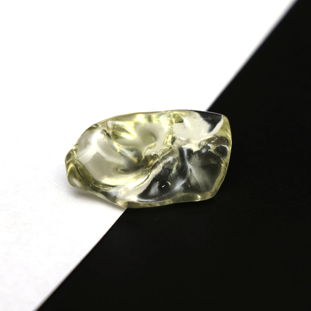 Natural Libyan Desert Glass Smooth Organic Shape Loose Gemstone, 16.5x28.5 mm, Libyan Glass Organic Shape Jewelry Making Gemstone, 1 Piece - National Facets, Gemstone Manufacturer, Natural Gemstones, Gemstone Beads