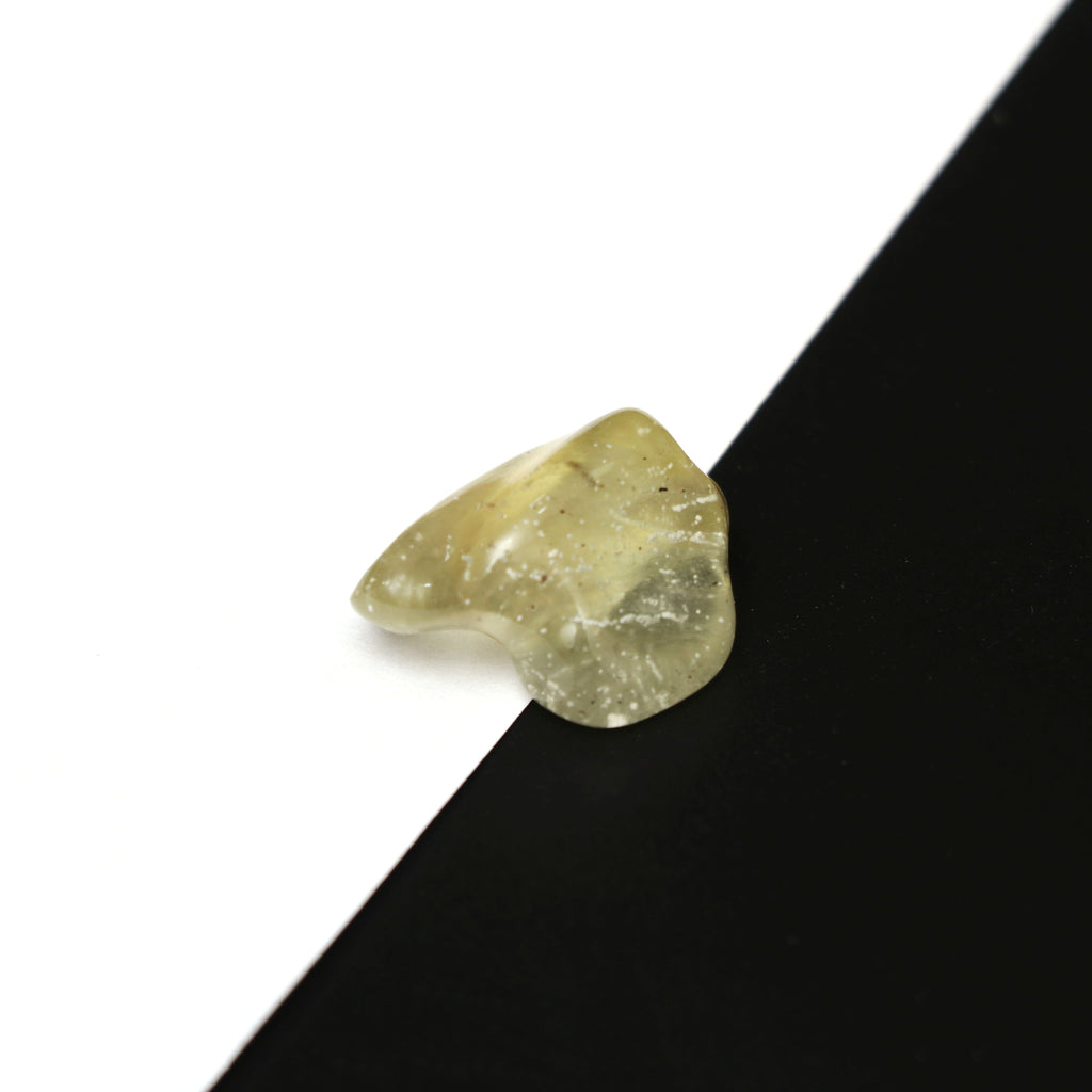 Natural Libyan Desert Glass Smooth Organic Shape Loose Gemstone, 19.5x23.5 mm, Libyan Glass Organic Shape Jewelry Making Gemstone, 1 Piece - National Facets, Gemstone Manufacturer, Natural Gemstones, Gemstone Beads