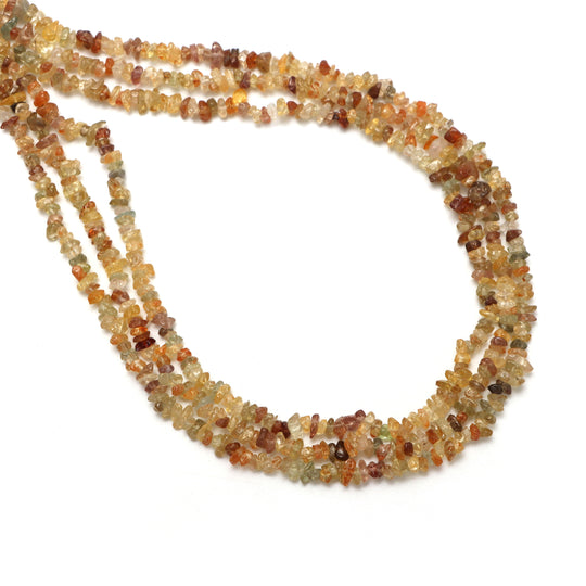 Golden Zircon Smooth Chips Beads, 3x4 mm To 4x5 mm, Zircon Jewelry Making Beads, 35 Inches Full Strand, Price Per Strand