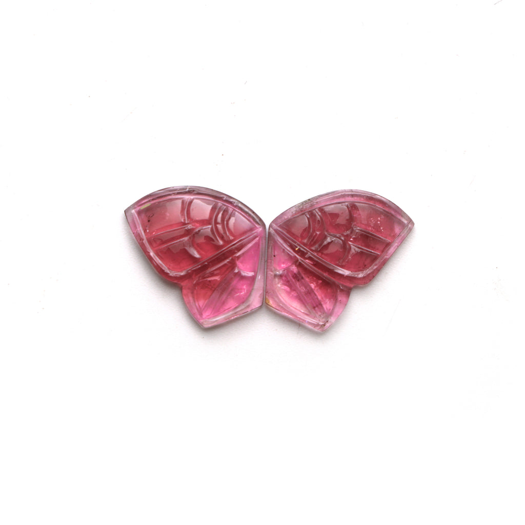  Tourmaline Wings Carving Loose Gemstone