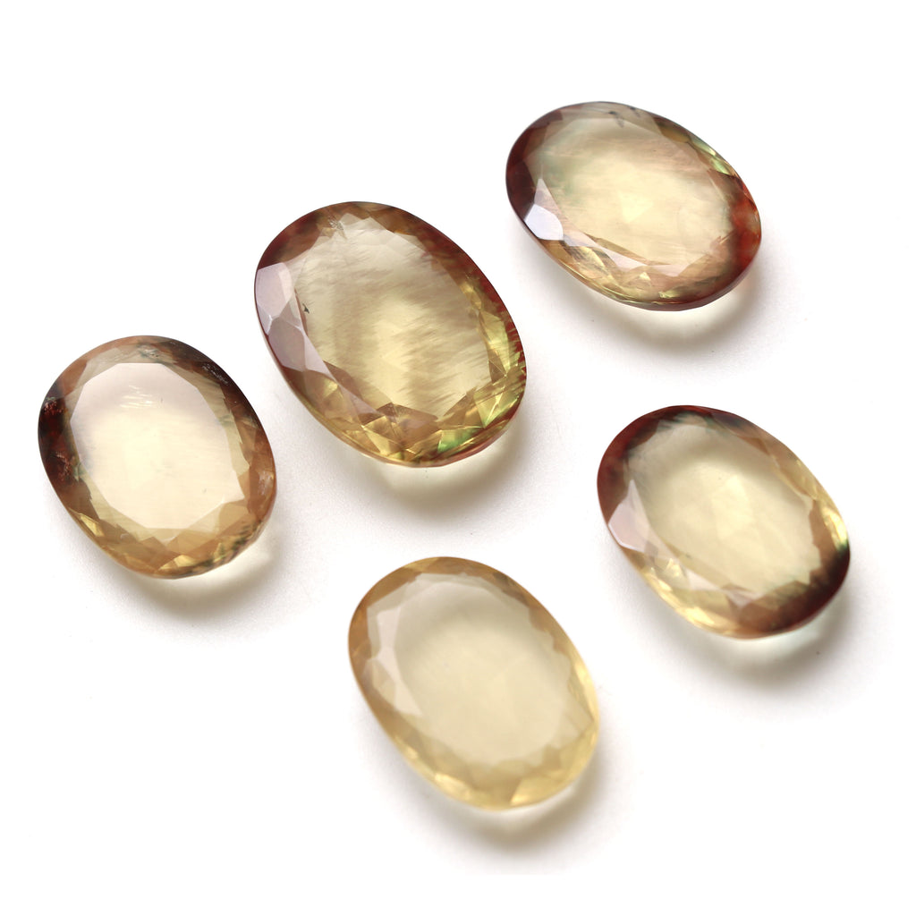 Natural Andesine Faceted Oval Loose Gemstone, 15x20 mm to 17x22 mm, Andesine Jewelry Handmade Gift for Women, Set of 5 Pieces - National Facets, Gemstone Manufacturer, Natural Gemstones, Gemstone Beads