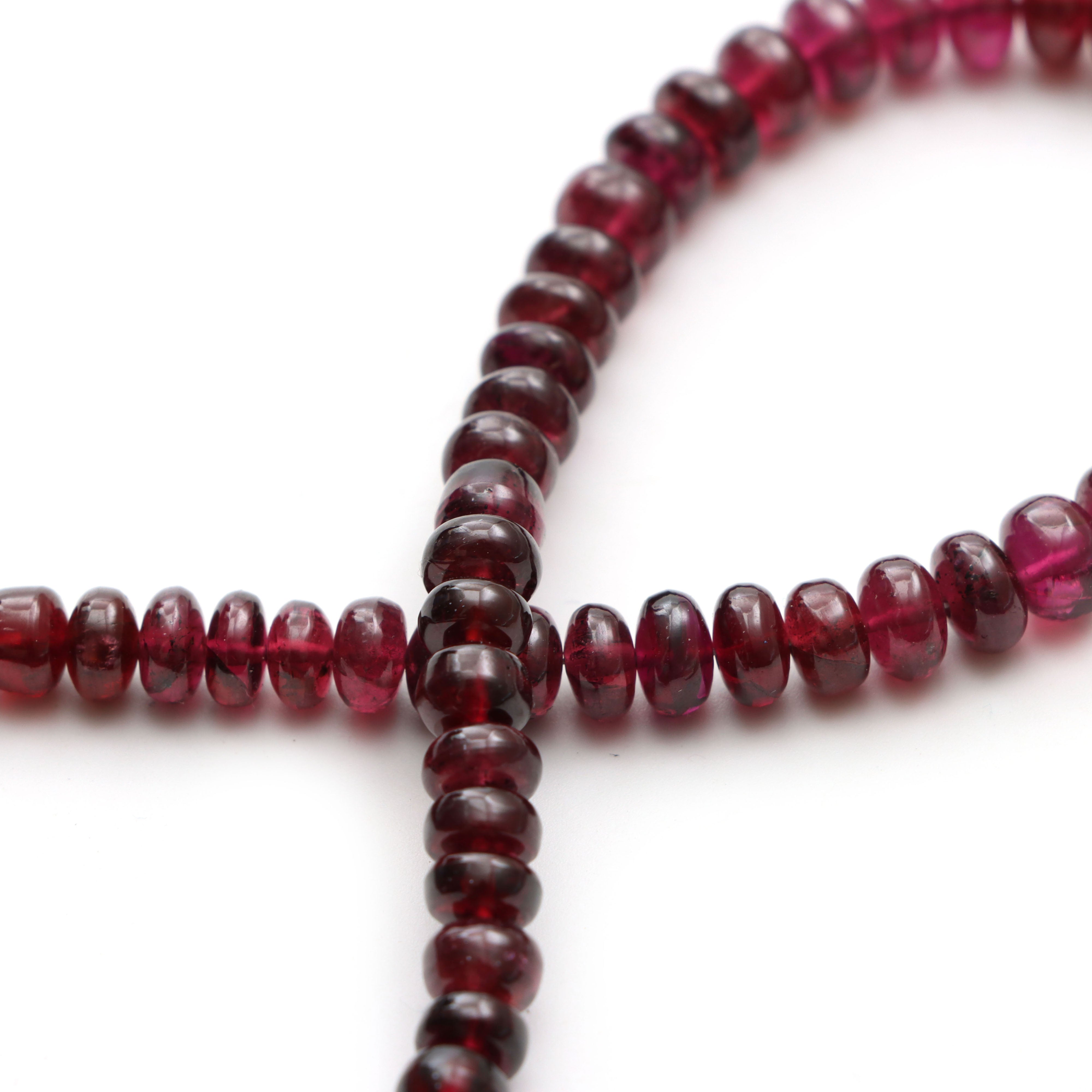 Garnet Smooth Rondelle Beads, 6 mm To 8 mm – National Facets