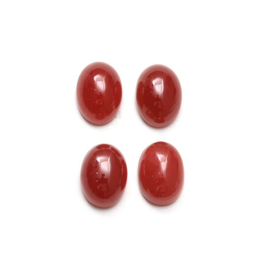 Natural Rhodochrosite Smooth Oval Loose Gemstone, 13x18 mm, Rhodochrosite Oval Jewelry Making Gemstone, Set of 4 Pieces