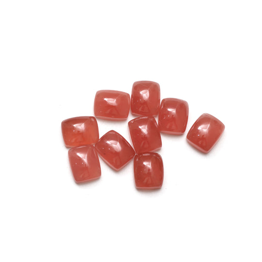Natural  Rhodochrosite Smooth Cushion Loose Gemstone, 9x11 mm, Rhodochrosite Jewelry Making Gemstone, Set of 9 Pieces