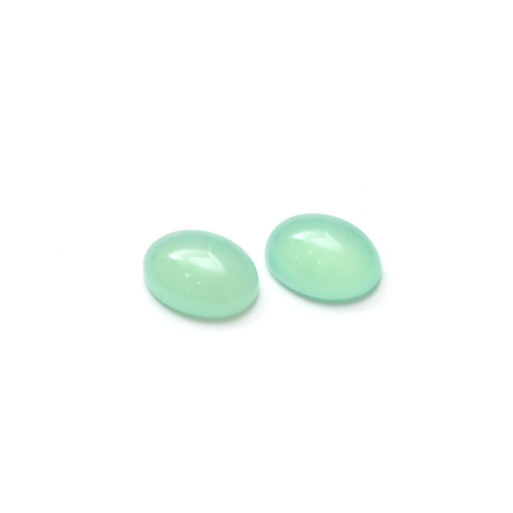 Natural Green Opal Smooth Oval Cabochon Loose Gemstone, 12x16 mm, Green Opal Jewelry Making Loose Gemstone, Opal Cabochon, 1 Pair (2 Pieces) - National Facets, Gemstone Manufacturer, Natural Gemstones, Gemstone Beads