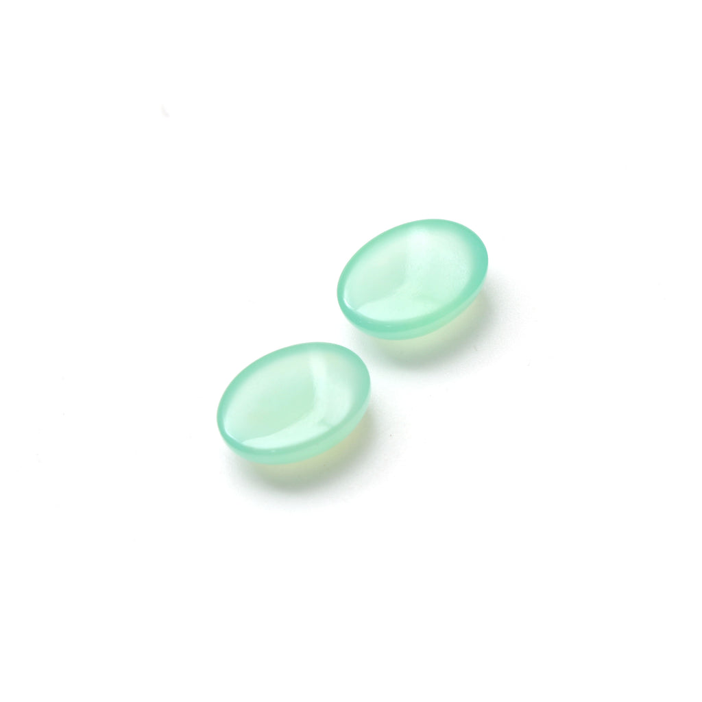 Natural Green Opal Smooth Oval Cabochon Loose Gemstone, 12x16 mm, Green Opal Jewelry Making Loose Gemstone, Opal Cabochon, 1 Pair (2 Pieces) - National Facets, Gemstone Manufacturer, Natural Gemstones, Gemstone Beads