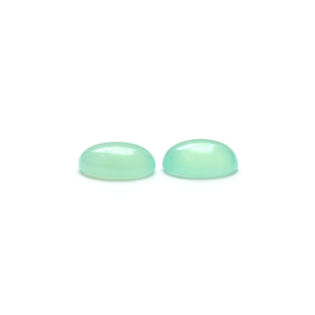 Natural Green Opal Smooth Oval Cabochon Loose Gemstone, 12x16 mm, Green Opal Jewelry Making Loose Gemstone, Opal Cabochon, 1 Pair (2 Pieces) - National Facets, Gemstone Manufacturer, Natural Gemstones, Gemstone Beads