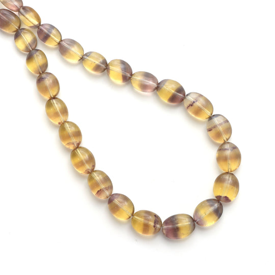 Multi Fluorite Smooth Oval Beads, 6x8 mm To 10x13 mm, Multi Fluorite Jewelry Making Beads, 17 Inches Full Strand, Price Per Strand