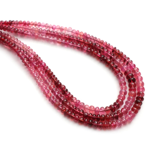 Natural Multi Spinel Smooth Rondelle Beads, 2.5 mm to 4.5 mm, Spinel Jewelry, 18 Inches Full Strand, Price Per Strand