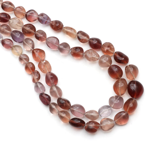 Change Color Fluorite Smooth Tumble Beads, 4x4.5 mm to 8x10.5 mm , Fluorite Jewelry Making Beads, 18 Inch Full Strand, Price Per Strand