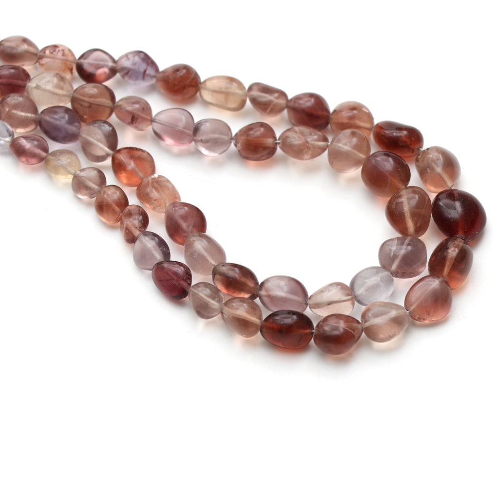 Change Color Fluorite Smooth Tumble Beads , 4x4.5 mm to 8x10.5 mm , Fluorite Tumble Beads , 18 Inch Full Strand , Price Per Strand - National Facets, Gemstone Manufacturer, Natural Gemstones, Gemstone Beads