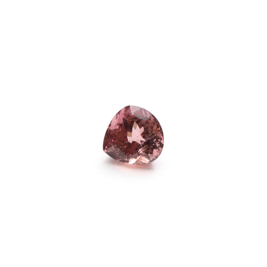 Natural Rubellite Faceted Heart Loose Gemstone, 10x10 mm, Rubellite , 1 Piece
