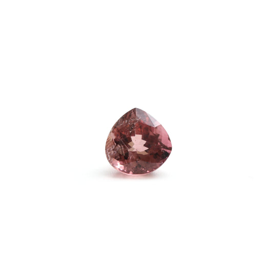 Natural Rubellite Faceted Heart Loose Gemstone, 10x10 mm, Rubellite , 1 Piece