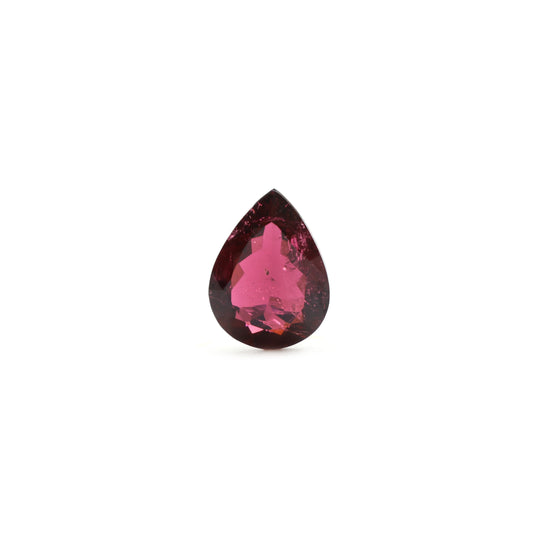 Natural Rubellite Faceted Pear Loose Gemstone, 12x16 mm, Rubellite , 1 Piece