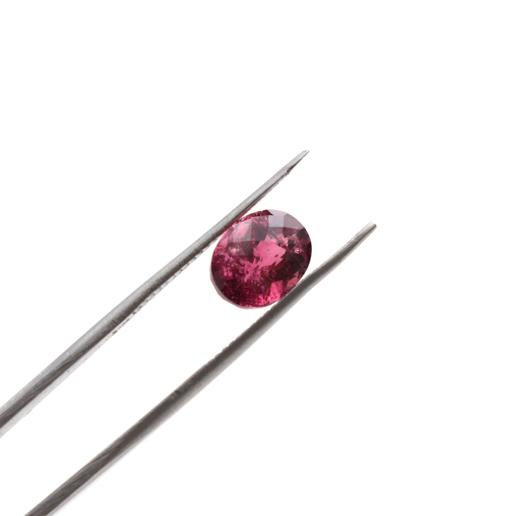 Natural Rubellite Faceted Oval Loose Gemstone, 7x9 mm, Rubellite Jewelry Handmade Gift For Women, 1 Piece - National Facets, Gemstone Manufacturer, Natural Gemstones, Gemstone Beads