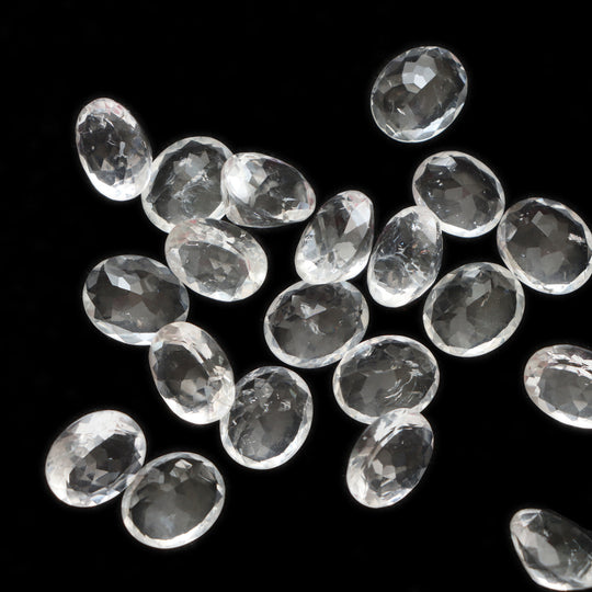 ハイアライト オパール ファセット オーバル ルース ジェムストーン、10x12 mm、ハイアライト オパール オーバル ジュエリーメイキング ジェムストーン、セット (20 個)