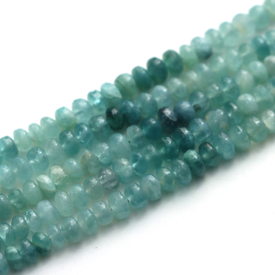 Grandidierite Smooth Rondelle Beads, 4 mm To 6 mm, Grandidierite Jewelry Making Beads, 8 Inches Full Strand, Price Per Strand