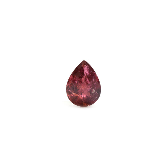 Natural Rubellite Faceted Pear Loose Gemstone, 11x15 mm, Rubellite , 1 Piece