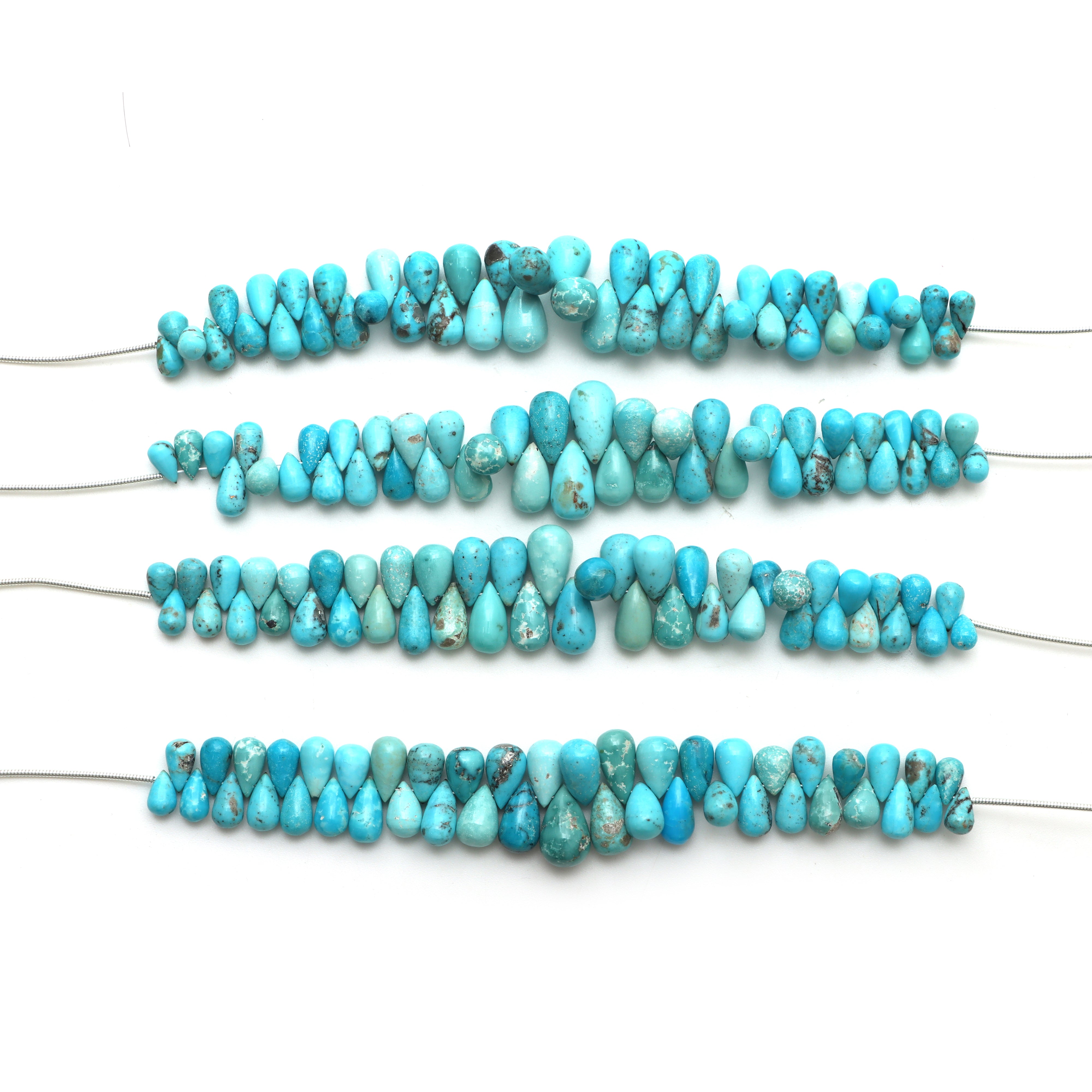 Top Drilled Turquoise Teardrop / Water Drop Beads, Synthetic, Faceted,  6x9mm, 8x12mm