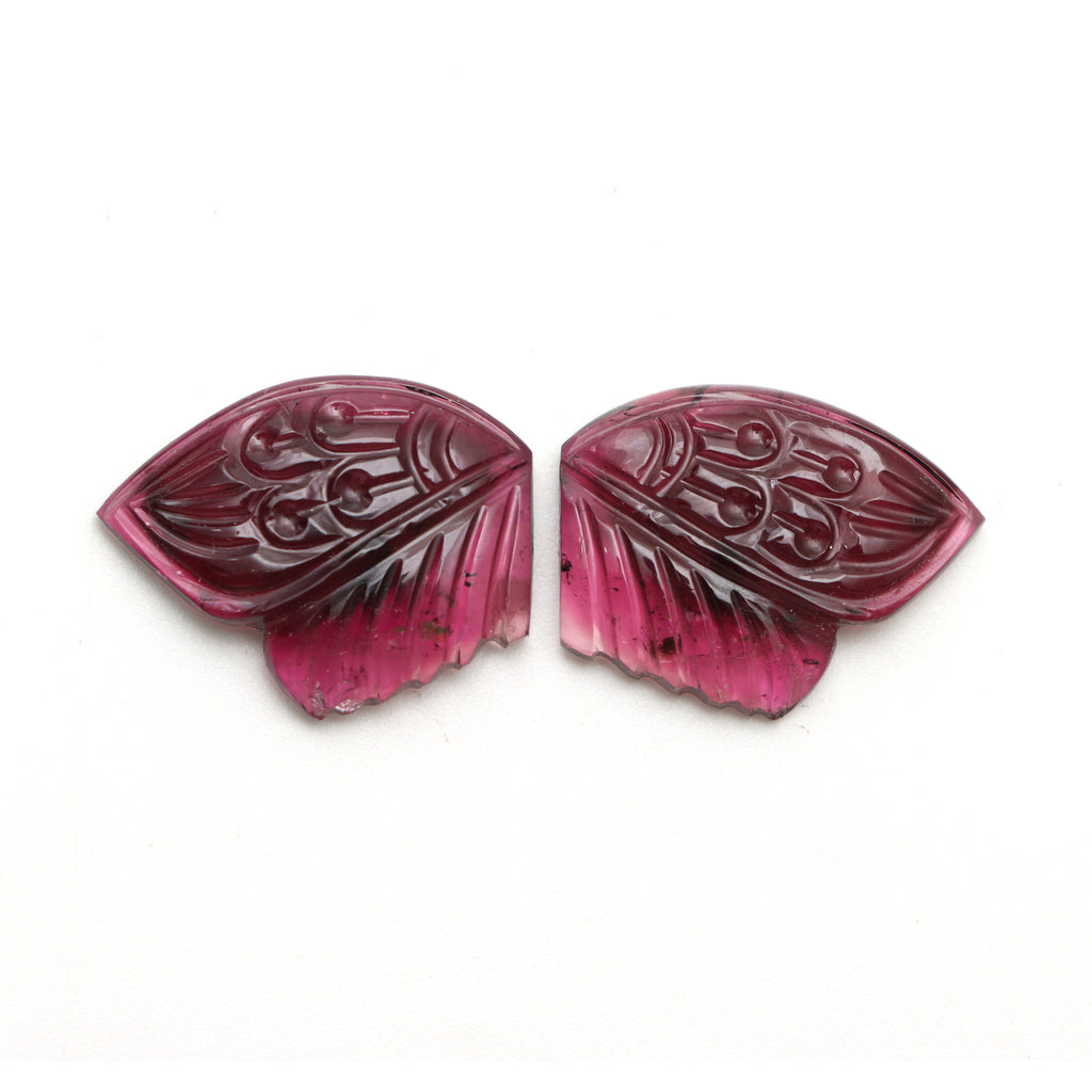 Tourmaline Wings Carving Loose Gemstone