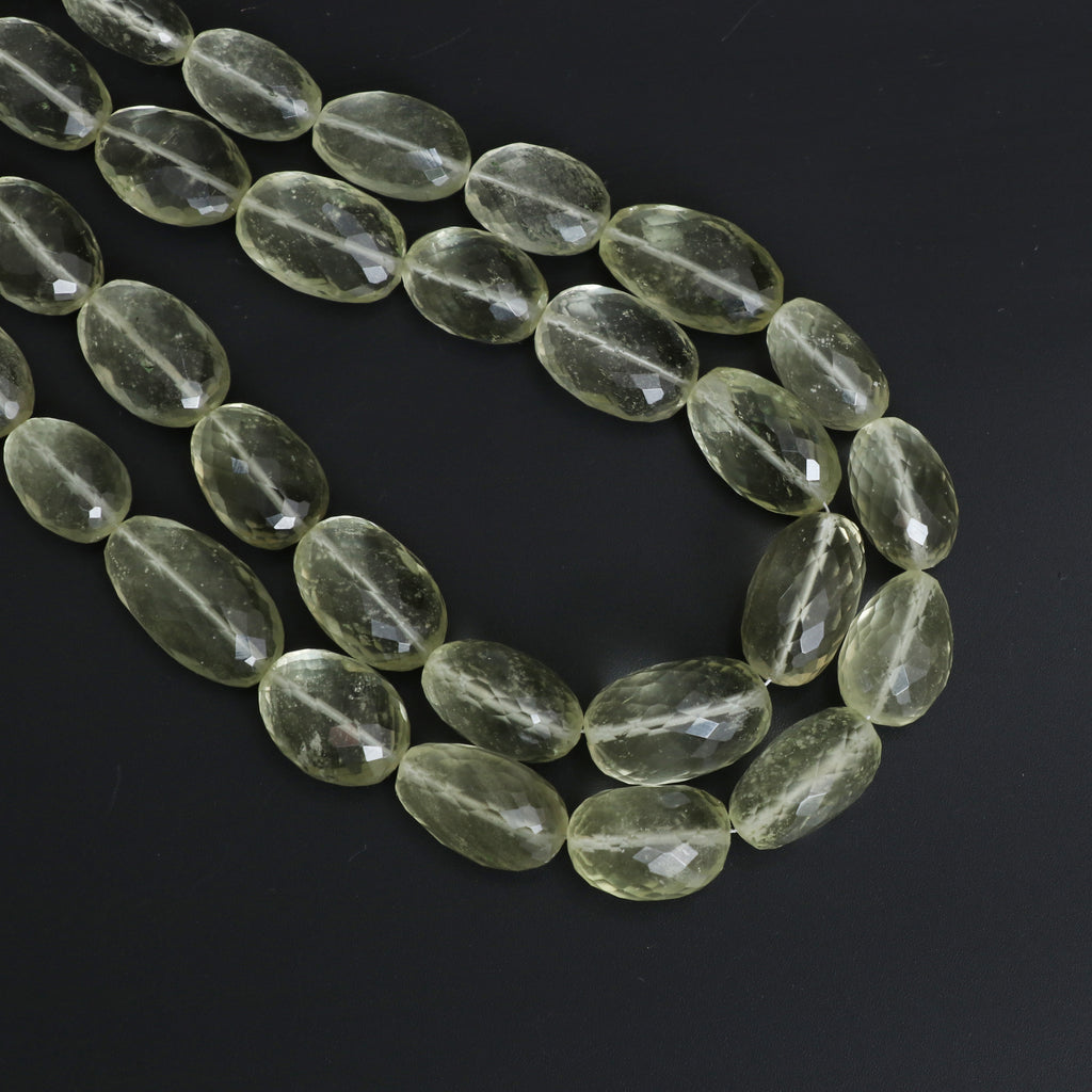 Libyan Desert Glass Faceted Tumble Beads, 9x12 mm to 14.5x18.5 mm, Libyan Desert Jewelry Handmade Gift for Women, Price Per Strand - National Facets, Gemstone Manufacturer, Natural Gemstones, Gemstone Beads, Gemstone Carvings