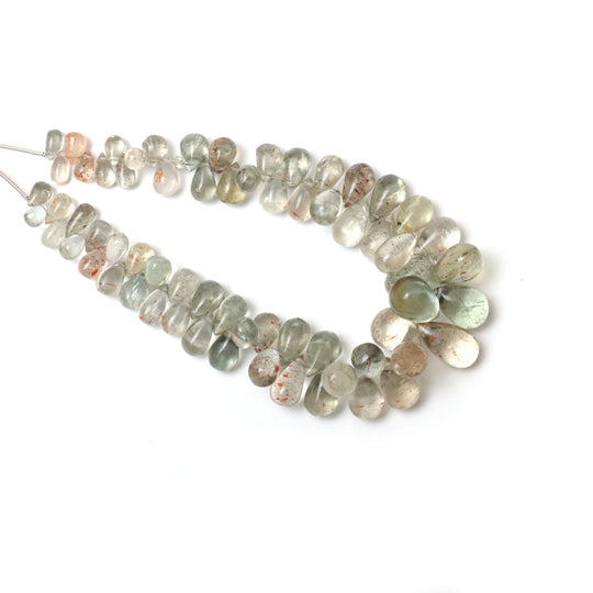 天然サンストーン スムース ドロップ ビーズ、4x7.5 mm ～ 8x16 mm、サンストーン ジュエリー メイキング ビーズ、プレーン サンストーン ドロップ、8.5 インチ サンストーン チェス、1 ストランドあたりの価格