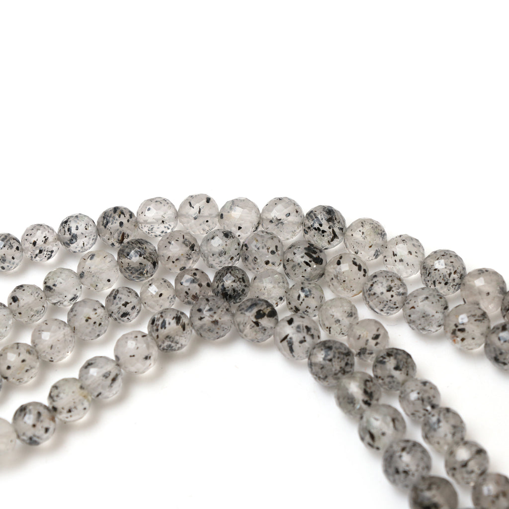 Natural Dot Quartz Faceted Round Balls, 4.5 mm to 8.5 mm, Dot Quartz Jewelry Handmade Gift For Women, Price Per Strand - National Facets, Gemstone Manufacturer, Natural Gemstones, Gemstone Beads, Gemstone Carvings