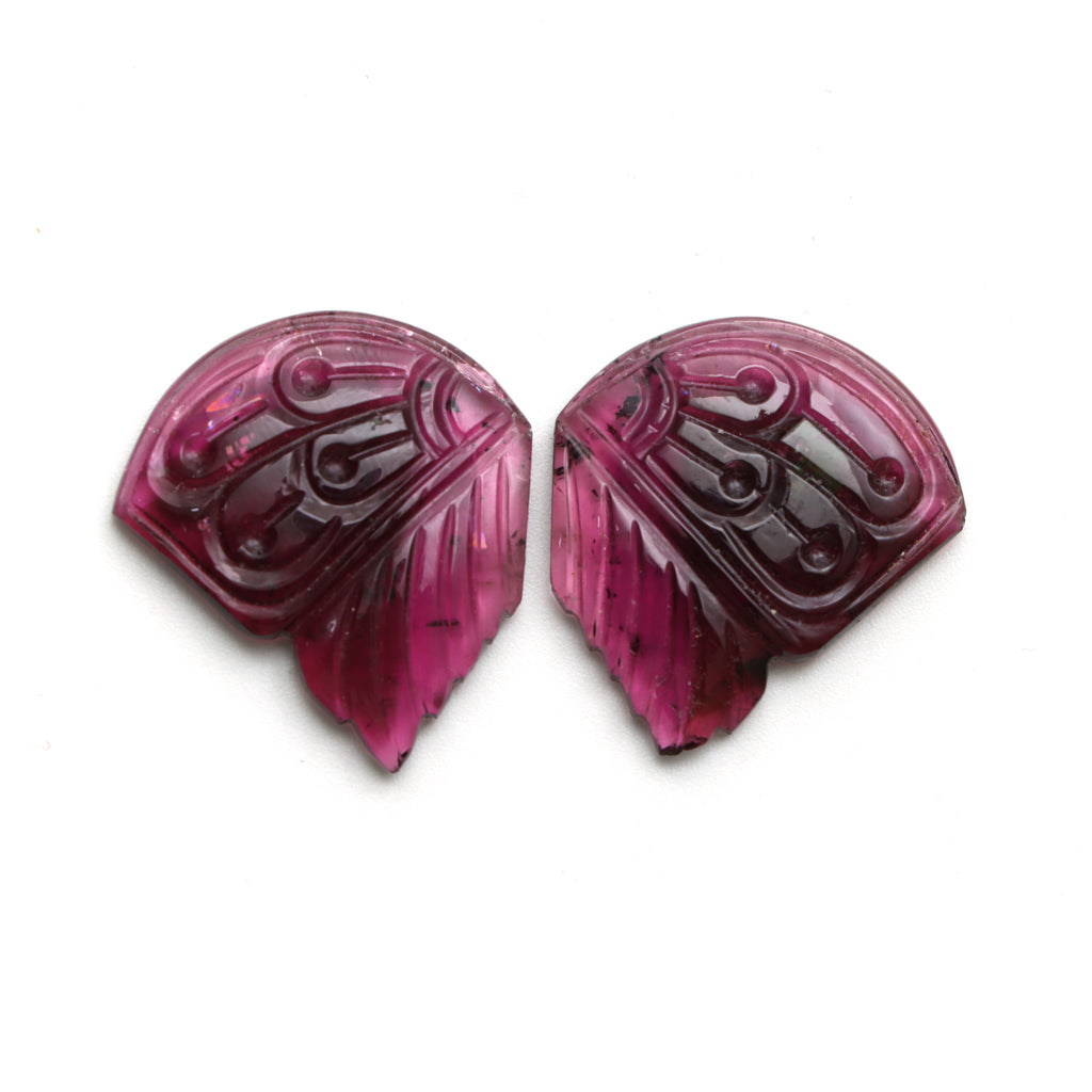 Tourmaline Wings Carving Loose Gemstone