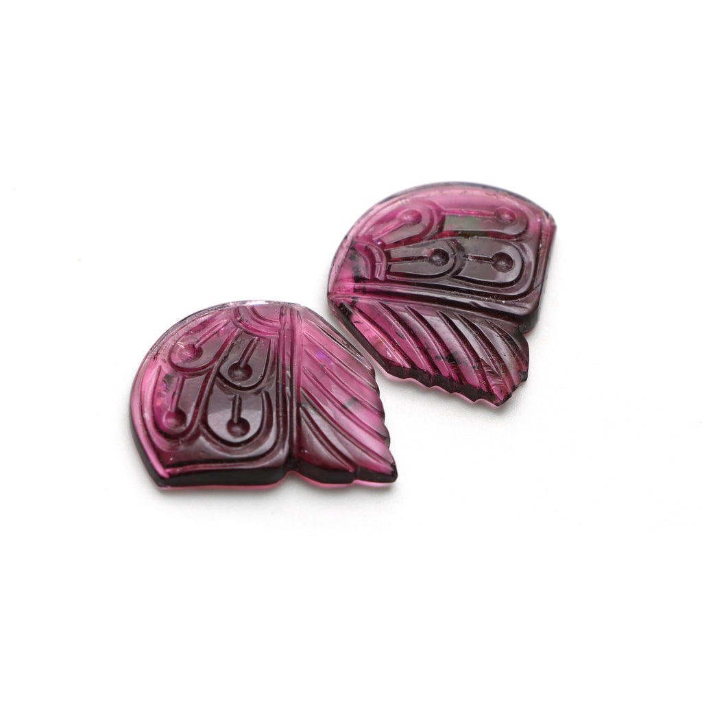 Tourmaline Wings Carving Loose Gemstone