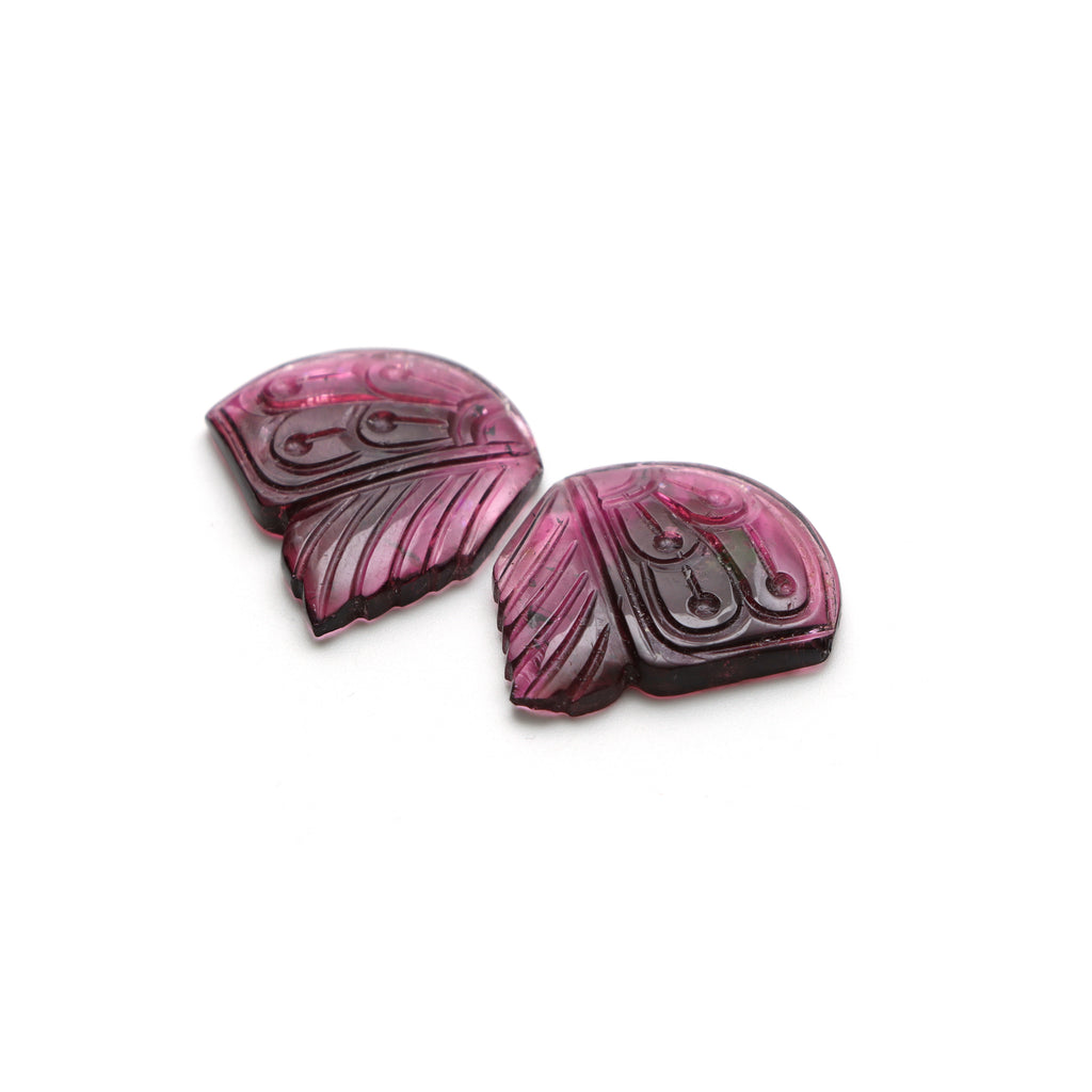 Tourmaline Wings Carving Loose Gemstone