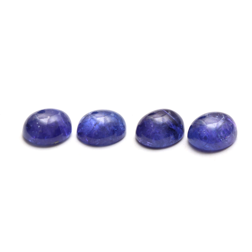 Natural Tanzanite Smooth Oval Loose Gemstone, 12x14mm, Tanzanite Jewelry Handmade Gift For Women, Tanzanite Oval, Set Of 4 Pieces - National Facets, Gemstone Manufacturer, Natural Gemstones, Gemstone Beads