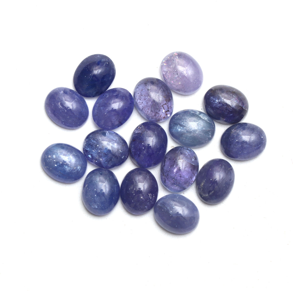 Natural Tanzanite Smooth Oval Loose Gemstone, 9x11mm, Tanzanite Jewelry Handmade Gift For Women, Tanzanite Oval, Set Of 16 Pieces - National Facets, Gemstone Manufacturer, Natural Gemstones, Gemstone Beads