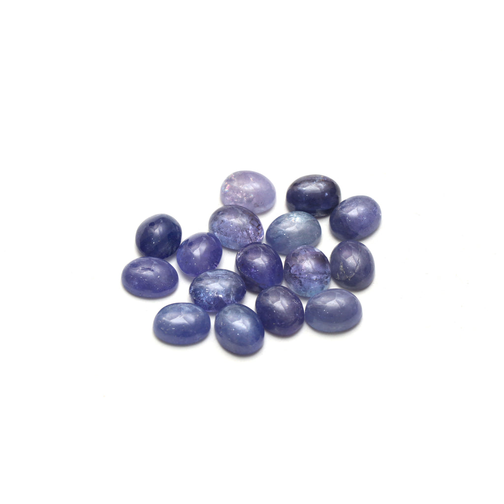Natural Tanzanite Smooth Oval Loose Gemstone, 9x11mm, Tanzanite Jewelry Handmade Gift For Women, Tanzanite Oval, Set Of 16 Pieces - National Facets, Gemstone Manufacturer, Natural Gemstones, Gemstone Beads