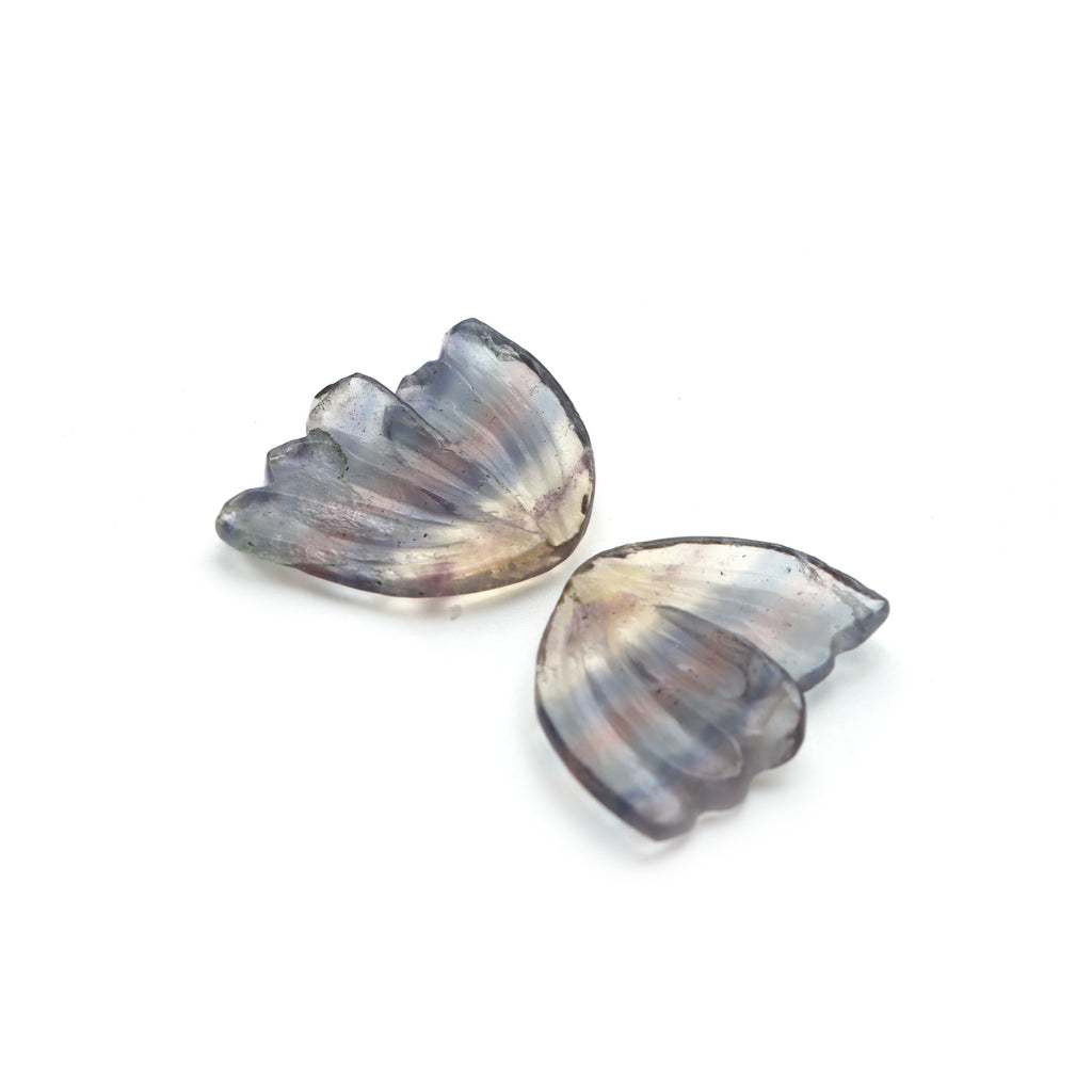  Fluorite Wings Carving Loose Gemstone
