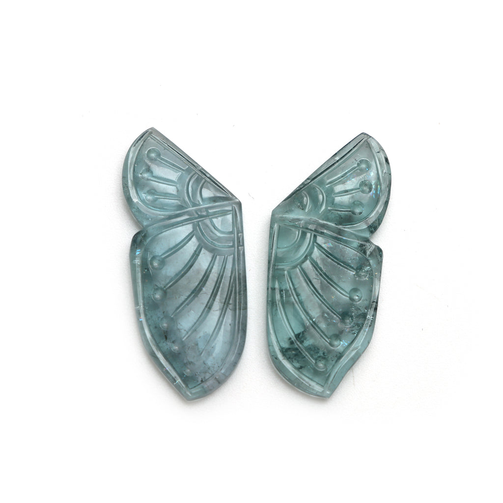 Tourmaline Wings Carving Loose Gemstone