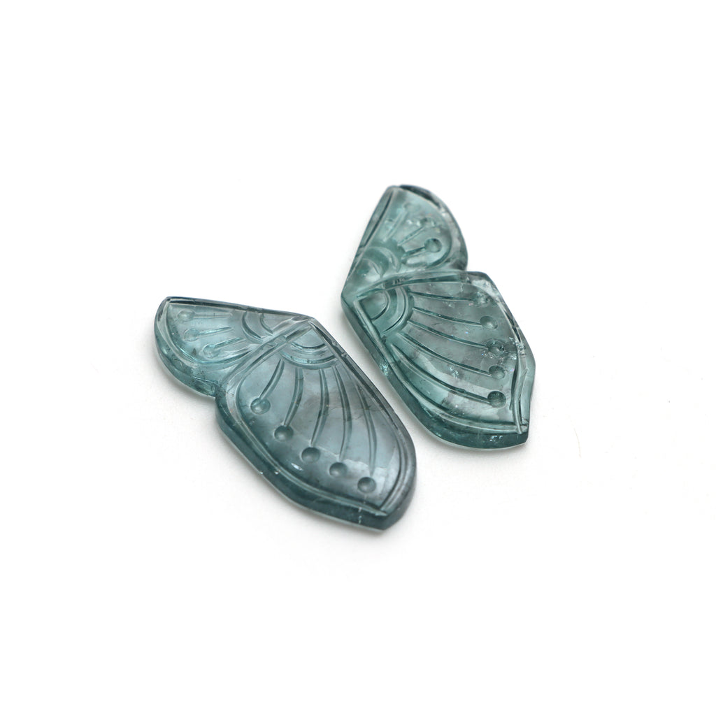 Tourmaline Wings Carving Loose Gemstone