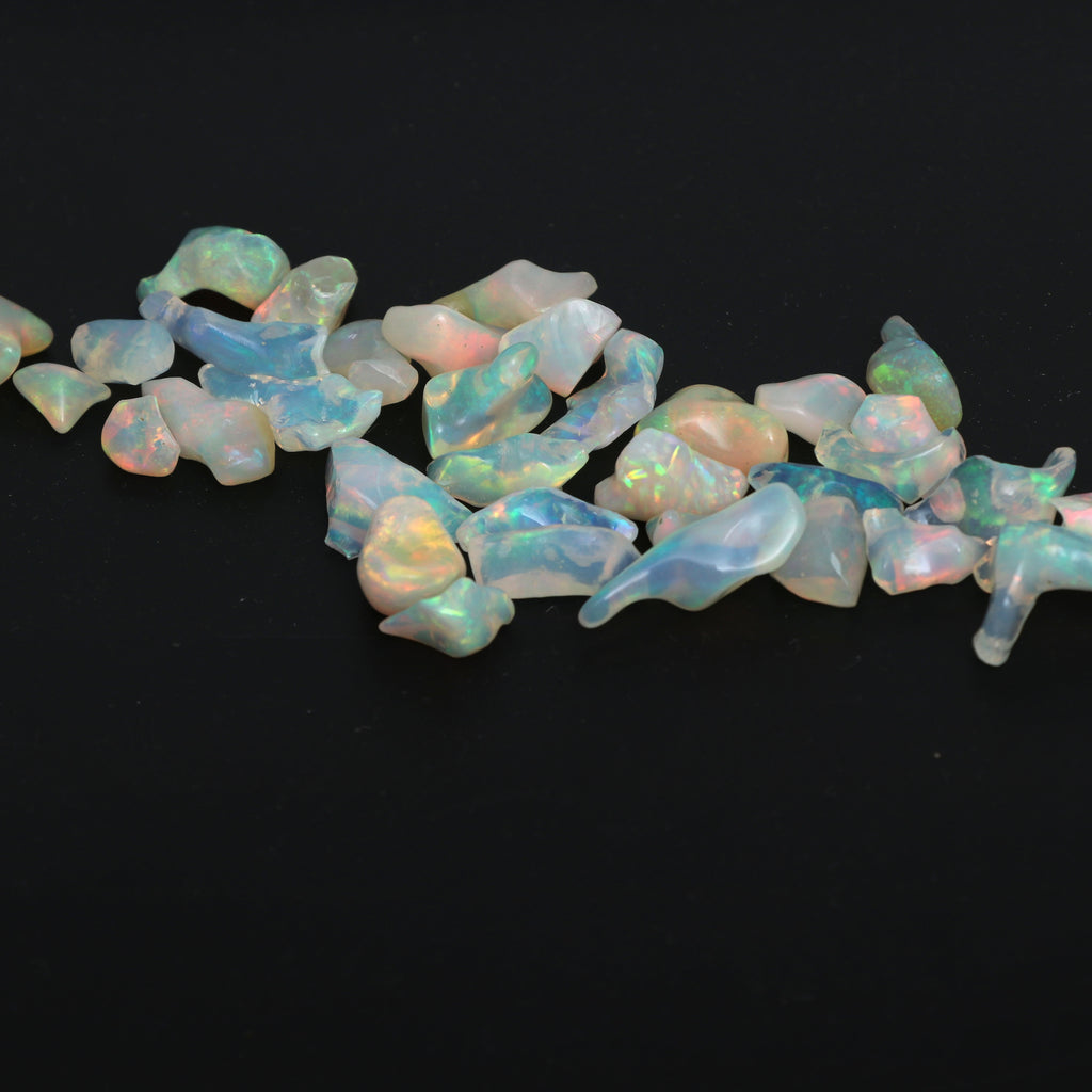 Ethiopian Opal Mix Color Nuggets & Chips Smooth Loose Gemstone, 8x9mm To 8x25mm, Gemstone Chips, Nuggets Smooth Gemstone, Set Of 35 Pieces - National Facets, Gemstone Manufacturer, Natural Gemstones, Gemstone Beads