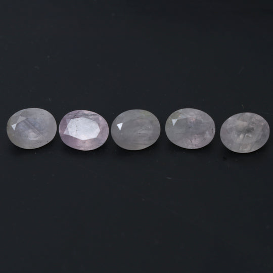 Natural Multi Sapphire Faceted Oval Loose Gemstone, 8x10mm , Multi Sapphire Jewelry Making Gemstone, Set Of 5 Pieces