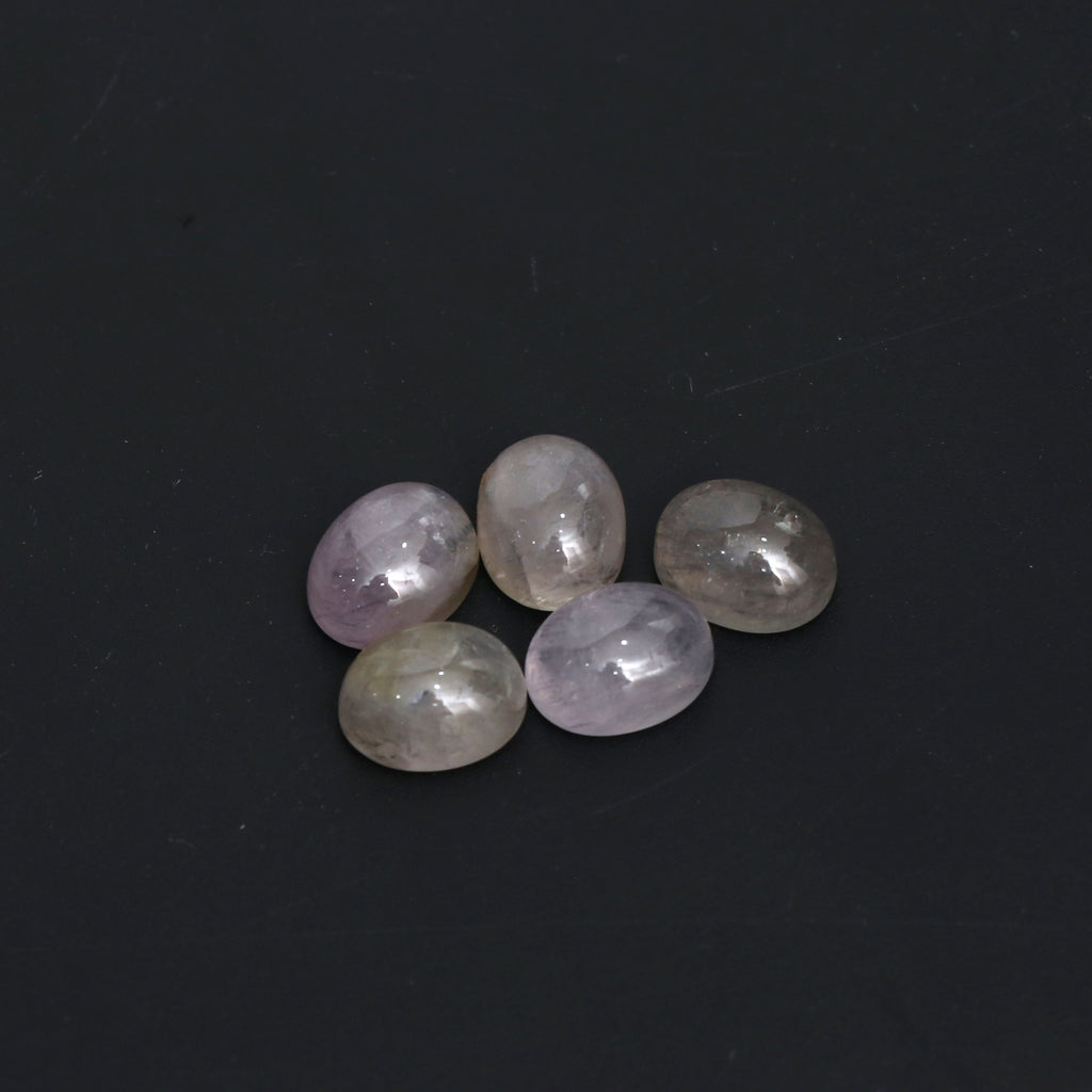 Natural Multi Sapphire Smooth Oval Loose Gemstone, 8x10mm , Multi Sapphire Jewelry Making Gemstone, Set Of 5 Pieces - National Facets, Gemstone Manufacturer, Natural Gemstones, Gemstone Beads